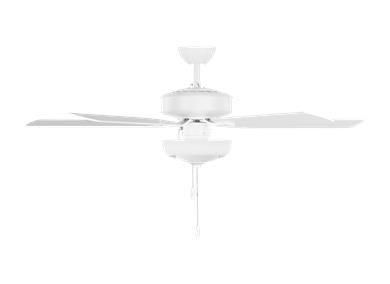 Ceiling Fan In Matte White With Matte White Blades