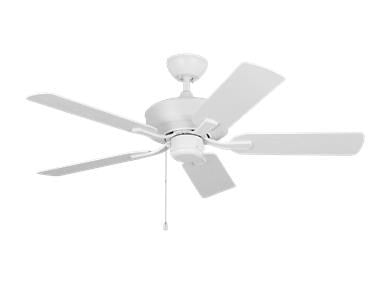 Ceiling Fan In Matte White With Matte White Blades by VC Fan Collection