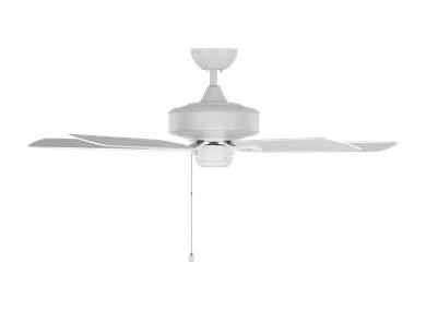 Ceiling Fan In Matte White With Matte White Blades