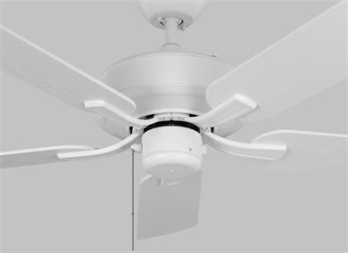 Ceiling Fan In Matte White With Matte White Blades