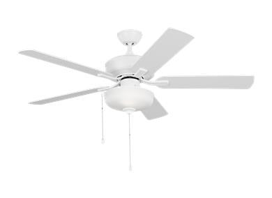 Ceiling Fan In Matte White With Matte White Blades by VC Fan Collection