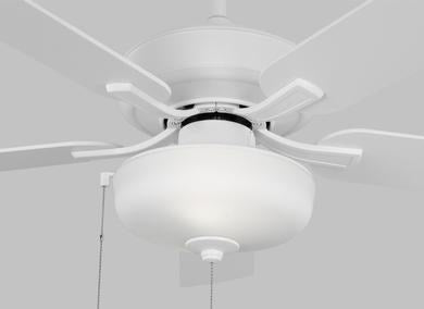 Ceiling Fan In Matte White With Matte White Blades
