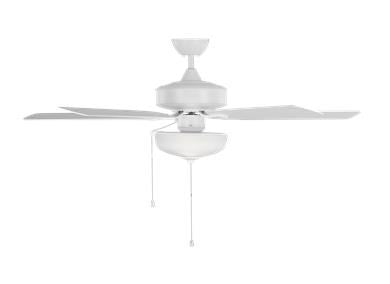 Ceiling Fan In Matte White With Matte White Blades