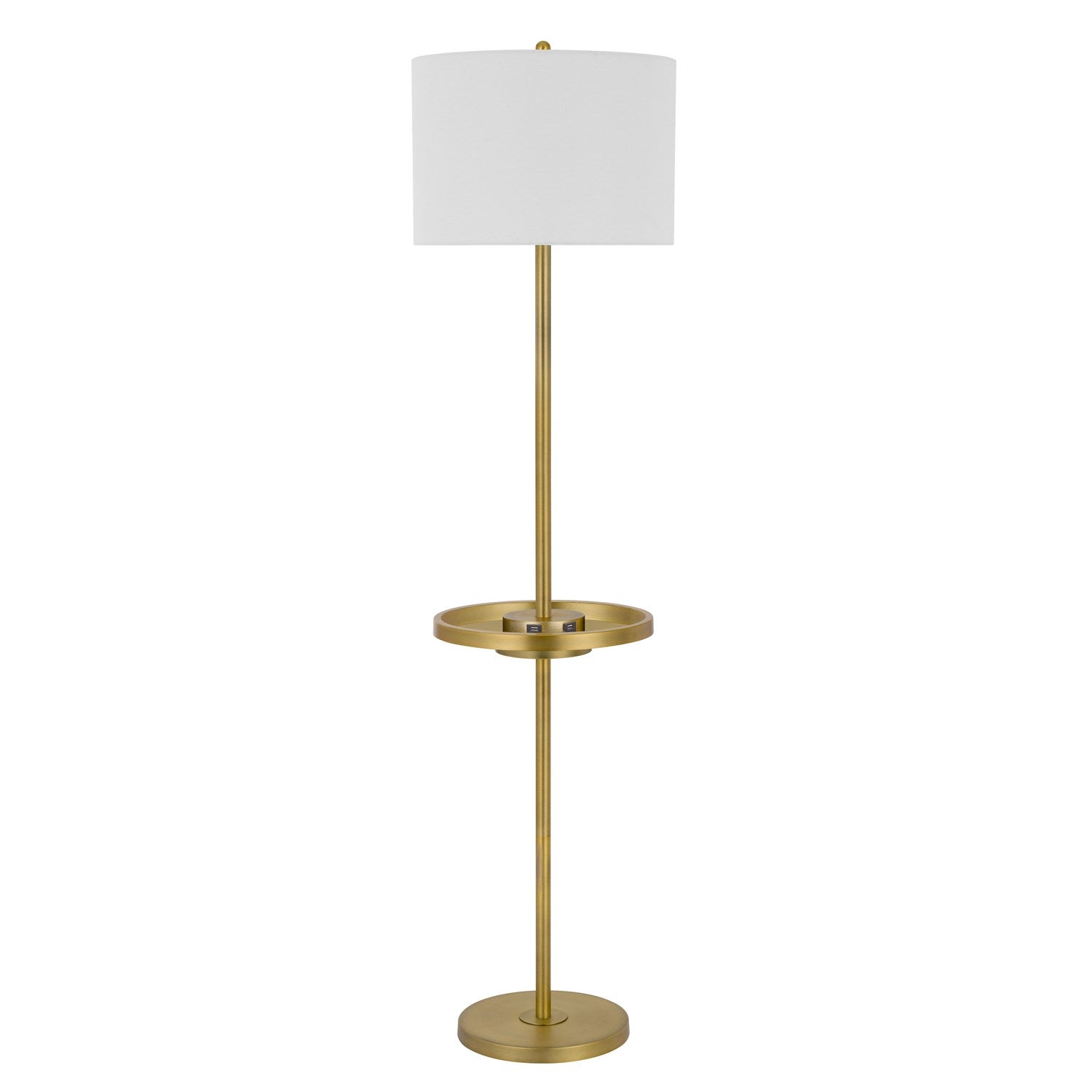150W 3 Way Crofton Metal Floor Lamp With Centered Metal Tray Table by CAL Lighting