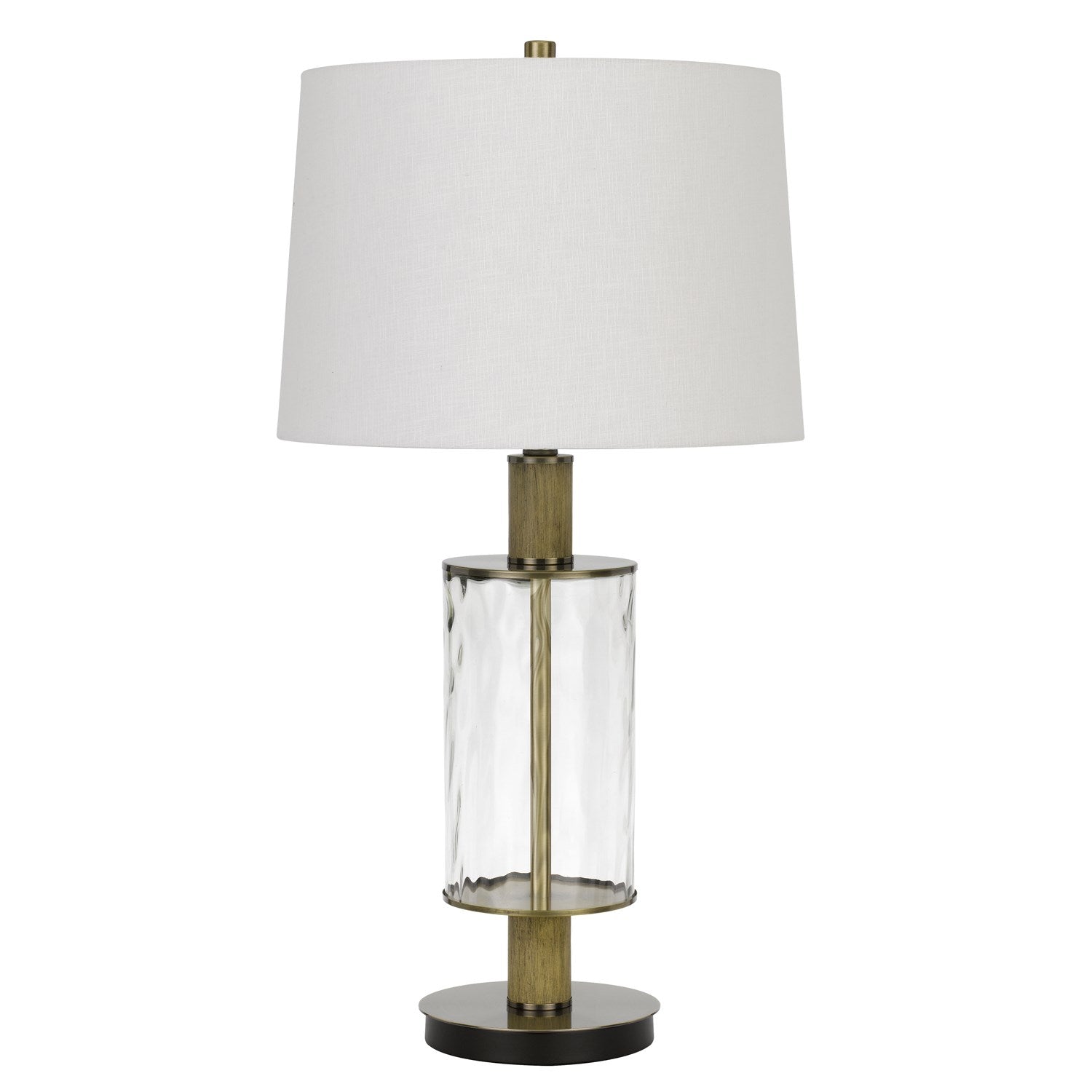 150W 3 Way Morrilton Glass Table Lamp With Wood Pole by CAL Lighting