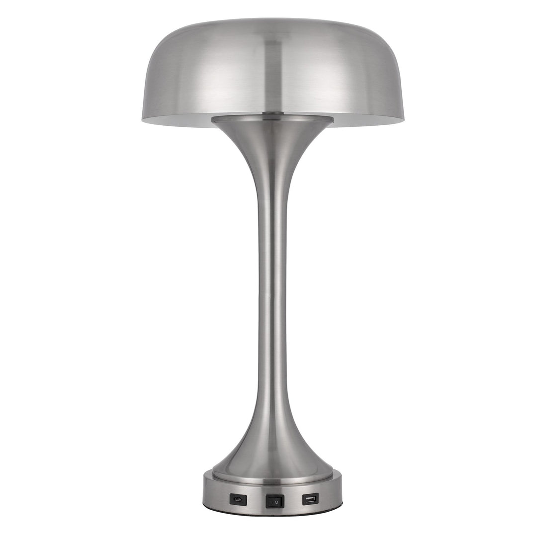40W X 2 Mushroom Cloud Metal Desk Lamp With 1 Usb And 1 Type C