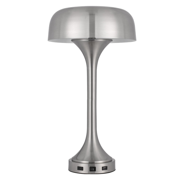 40W X 2 Mushroom Cloud Metal Desk Lamp With 1 Usb And 1 Type C