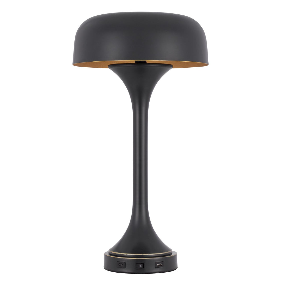 40W X 2 Mushroom Cloud Metal Desk Lamp With 1 Usb by CAL Lighting