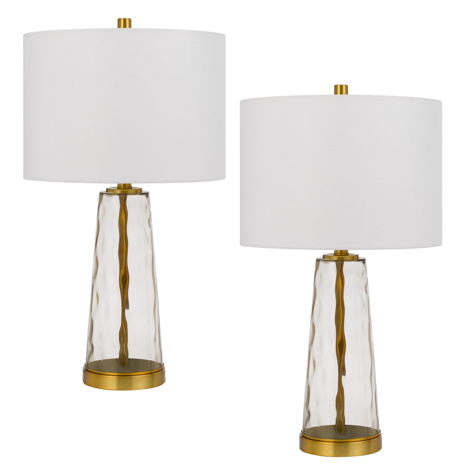 100W Heber Glass Table Lamp. Priced And Sold As Pairs by CAL Lighting