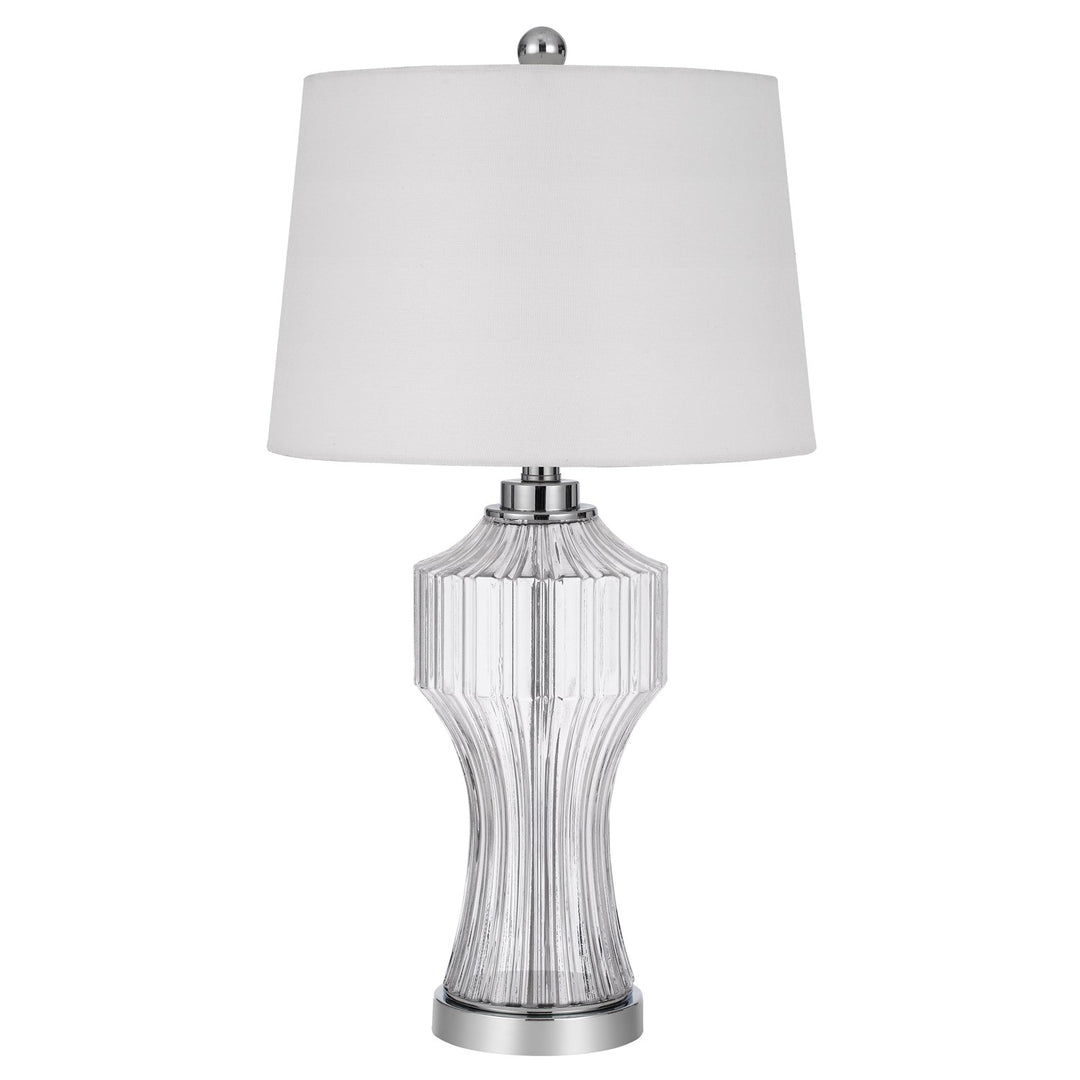 100W 3 Way Reston Column Glass Table Lamp by CAL Lighting