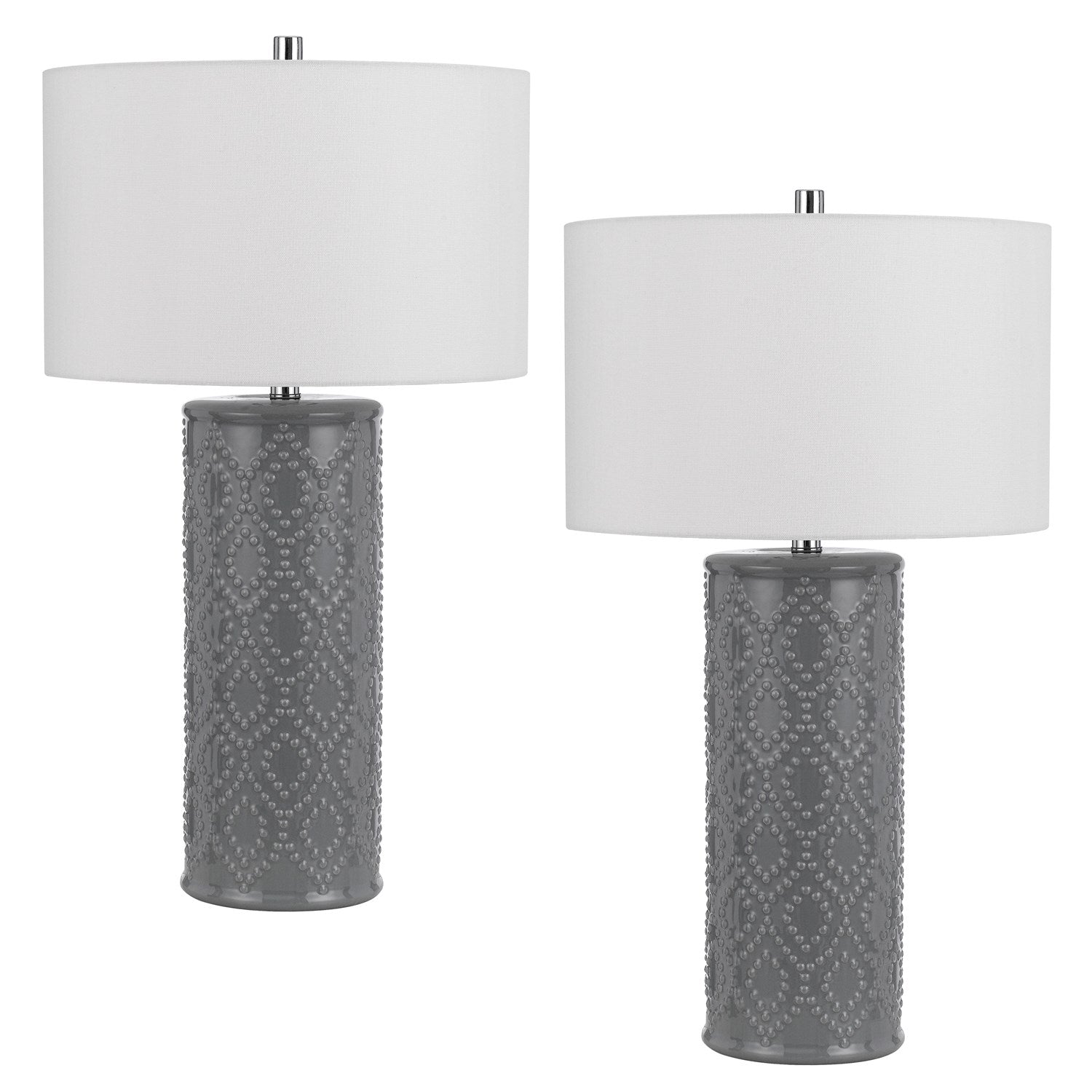 150W 3 Way Castine Ceramic Table Lamp. Priced And Sold As Pairs