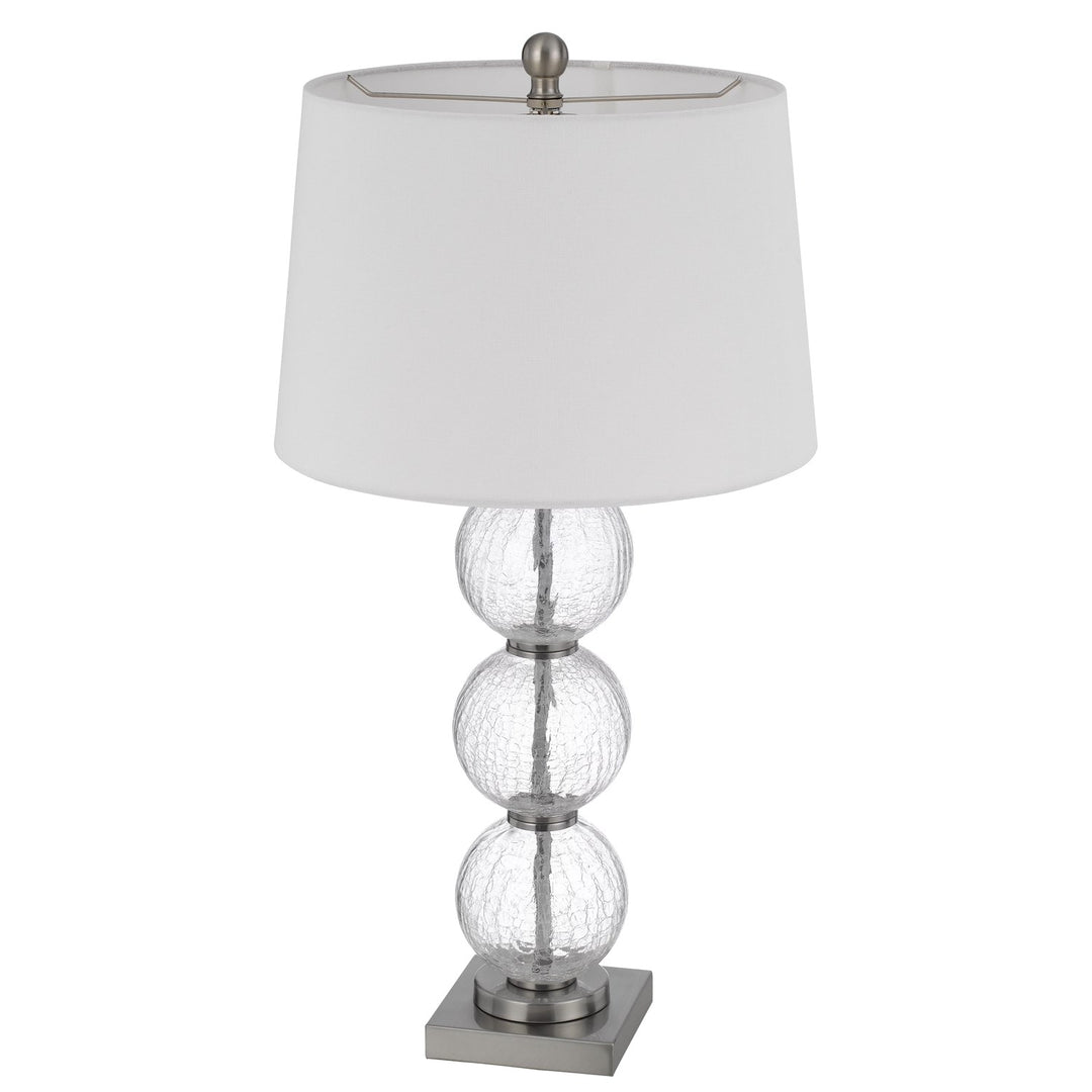 150W 3 Way Crosset Crackle Glass Table Lamp. Priced And Sold As Pairs