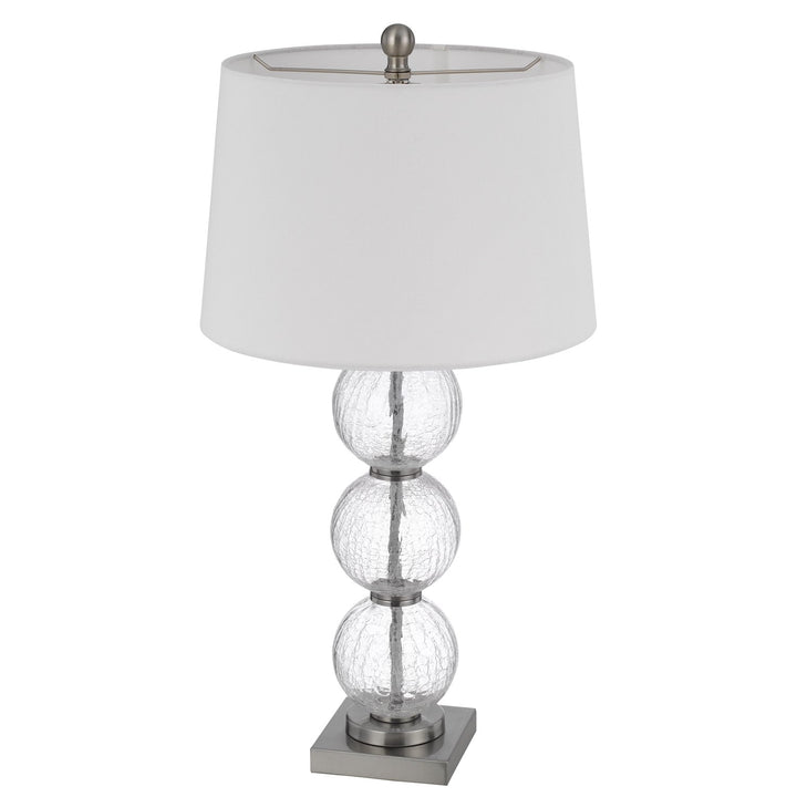 150W 3 Way Crosset Crackle Glass Table Lamp. Priced And Sold As Pairs