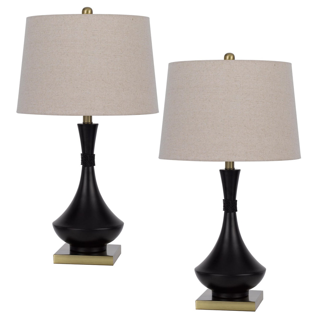 100W Hilo Metal Table Lamp. Priced And Sold As Pairs by CAL Lighting