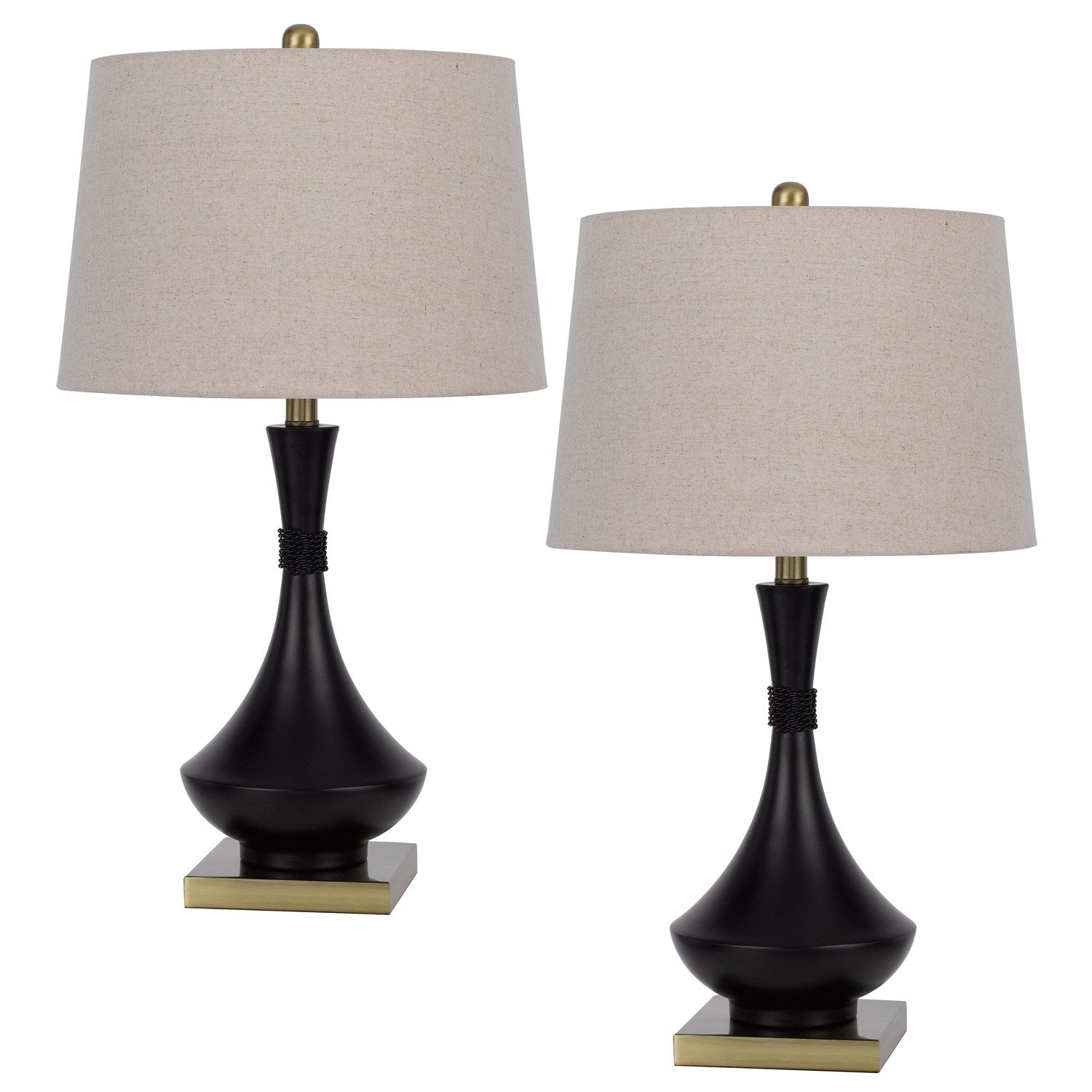 100W Hilo Metal Table Lamp. Priced And Sold As Pairs by CAL Lighting