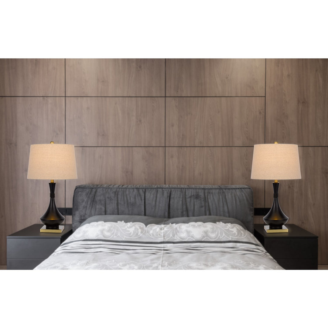100W Hilo Metal Table Lamp. Priced And Sold As Pairs