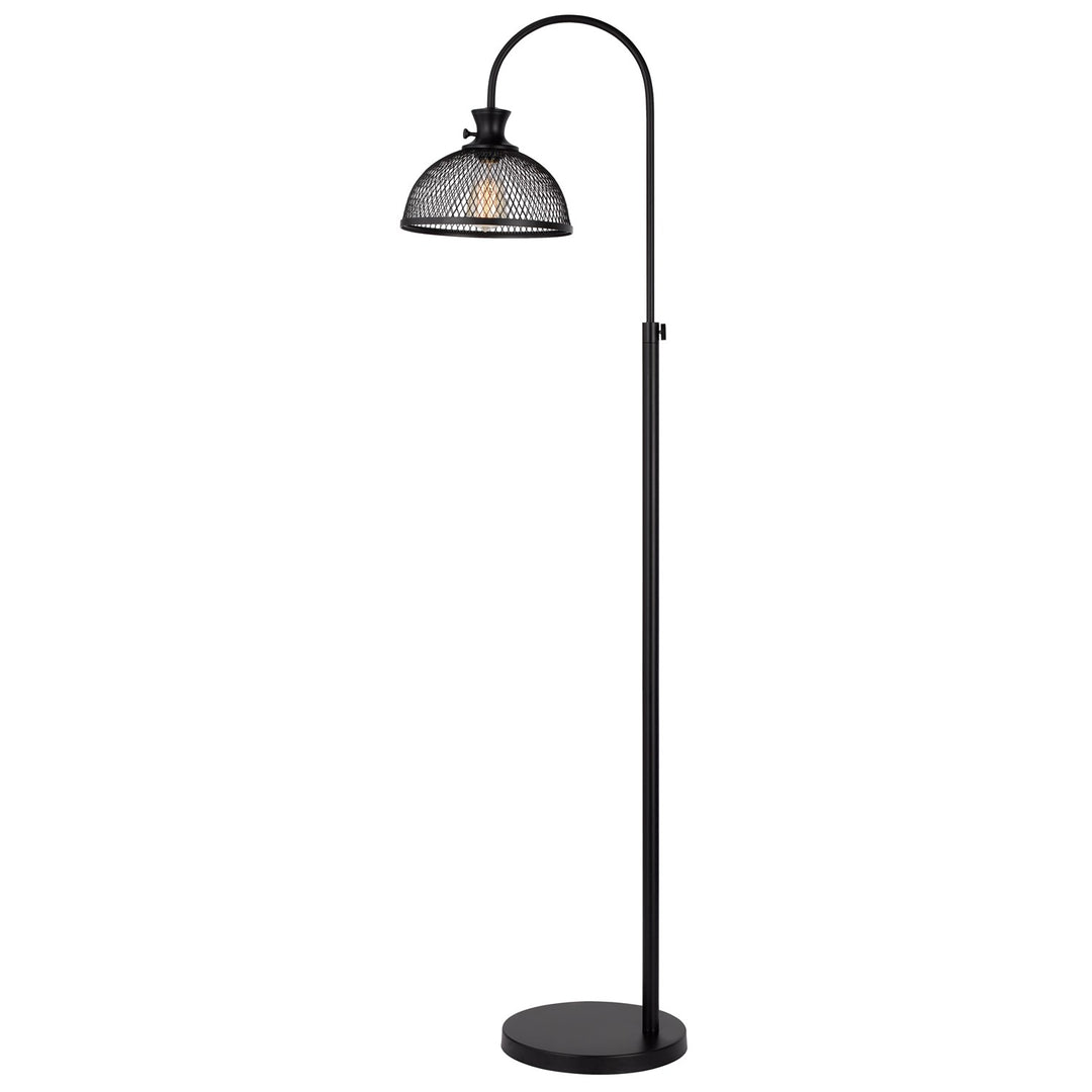 60W Lewiston Metal Downbridge Adjustable Floor Lamp With Mesh Shade