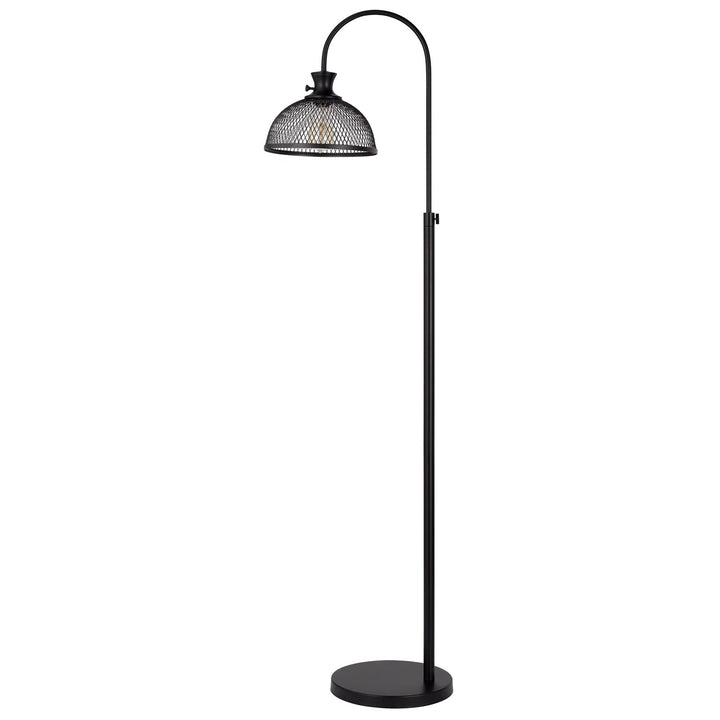 60W Lewiston Metal Downbridge Adjustable Floor Lamp With Mesh Shade