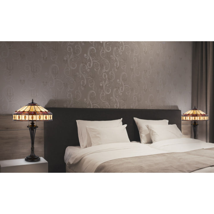 60W X 2 Tiffany Table Lamp