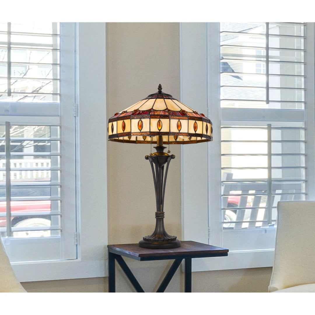 60W X 2 Tiffany Table Lamp