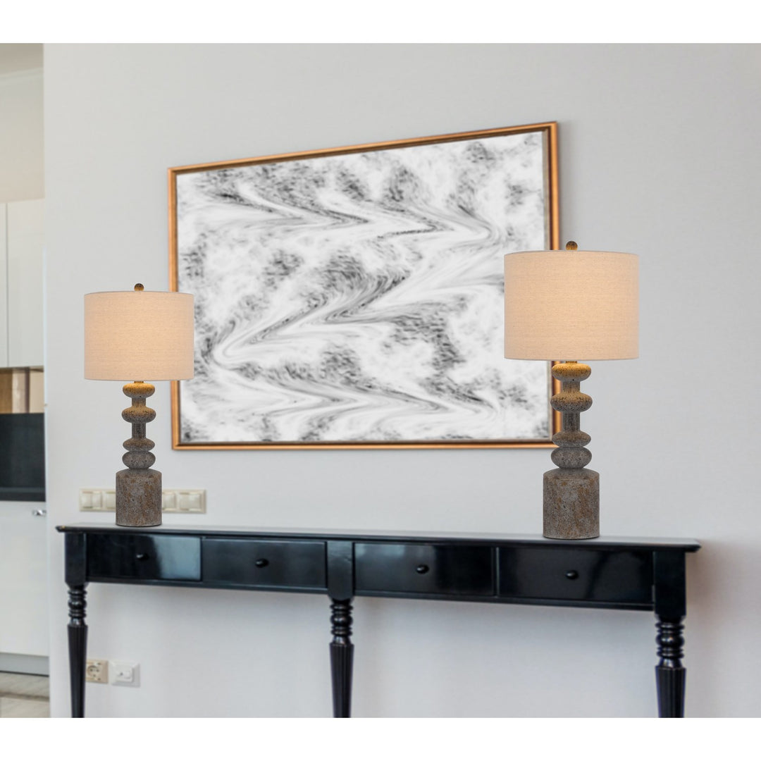 150W 3 Way Blackfoot Resin Table Lamp. Priced And Sold As Pairs