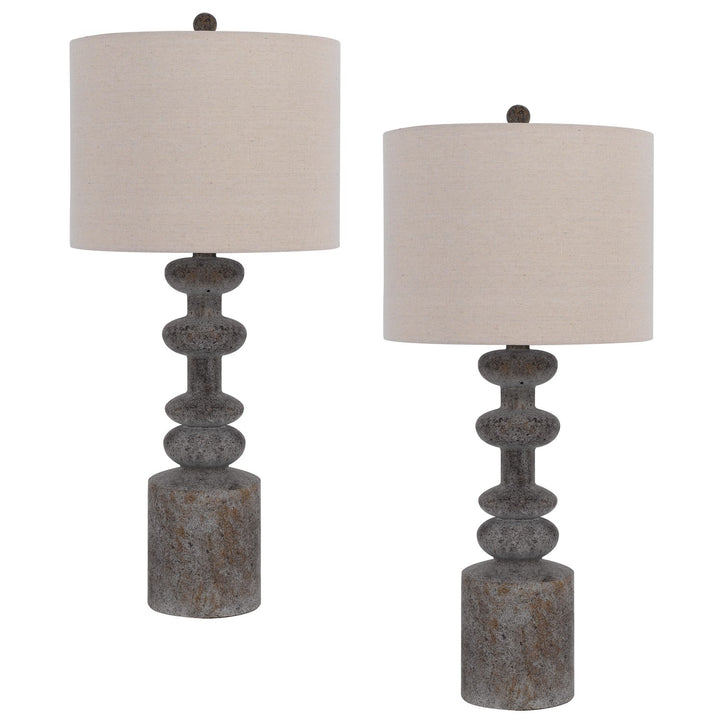 150W 3 Way Blackfoot Resin Table Lamp. Priced And Sold As Pairs