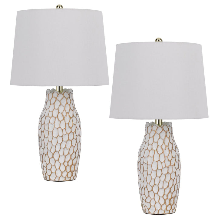 100W Elmira Ceramic Table Lamp. Priced And Sold As Pairs