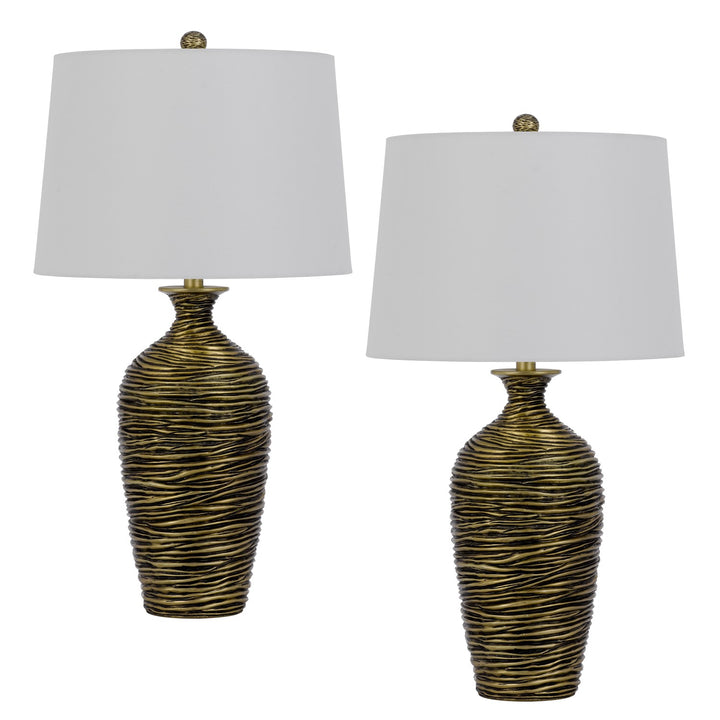 150W 3 Way Aurora Resin Table Lamp by CAL Lighting