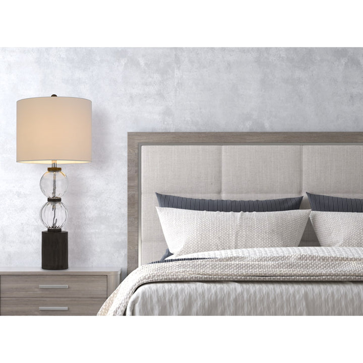 150W 3 Way Mystic Glass/Resin Table Lamp
