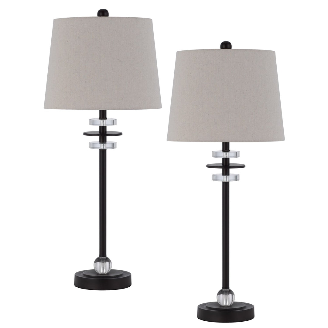 60W Sitka Buffet Lamp With Crystal Accent Font by CAL Lighting