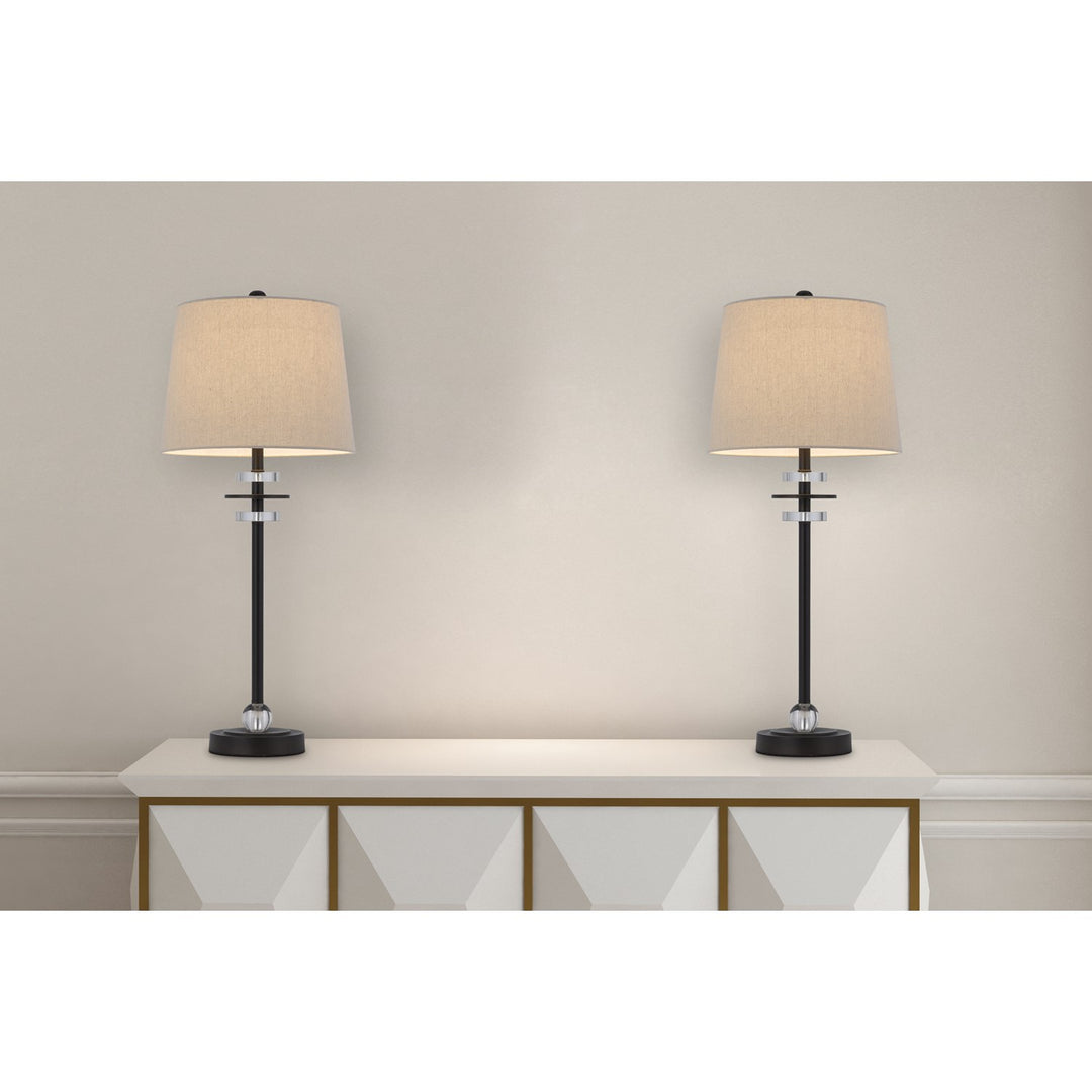 60W Sitka Buffet Lamp With Crystal Accent Font