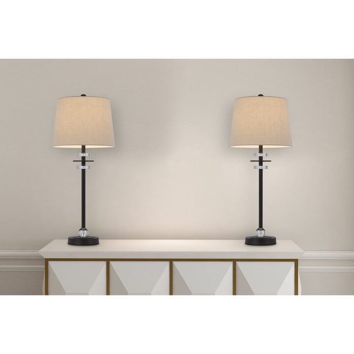 60W Sitka Buffet Lamp With Crystal Accent Font