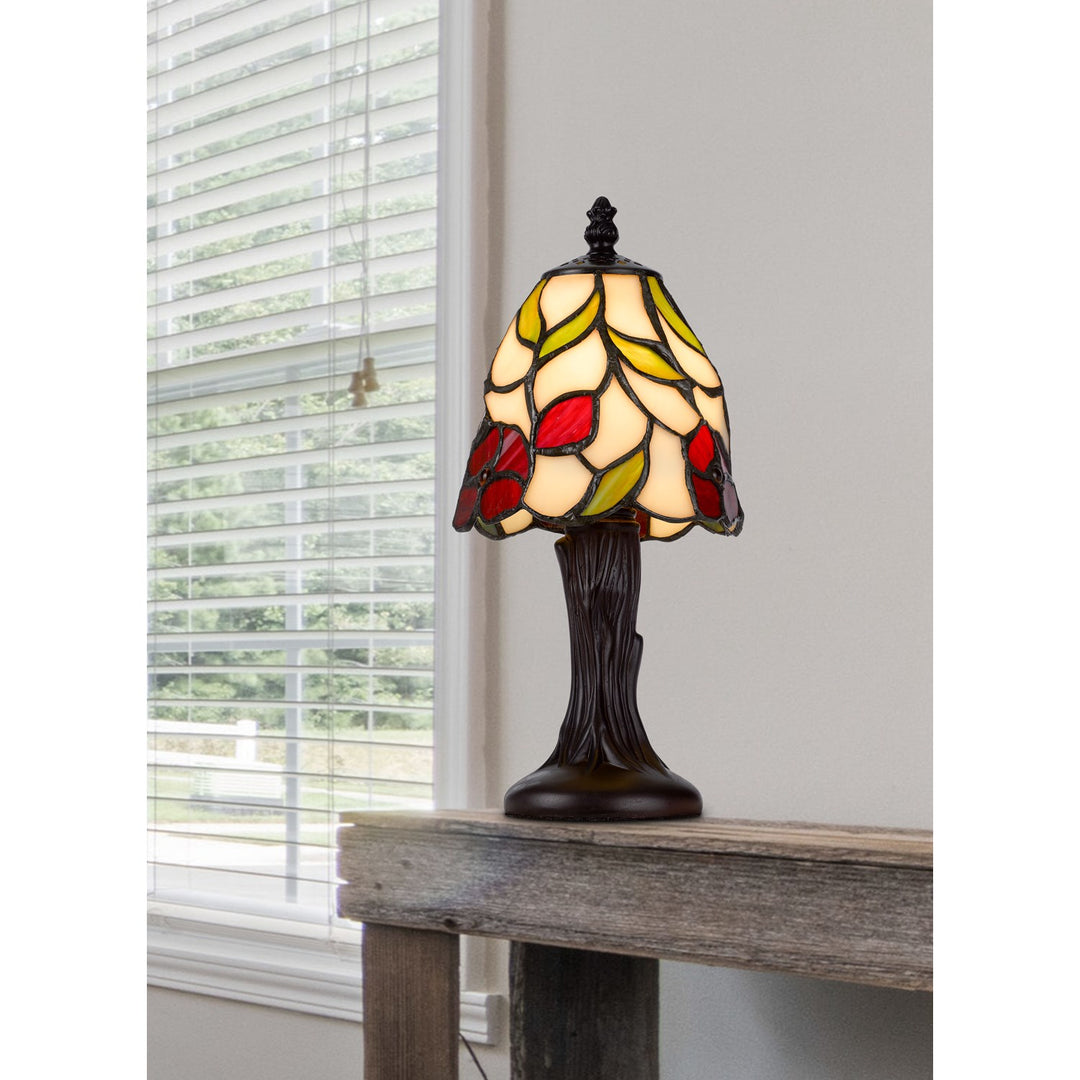 40W Metal/Resin Tiffany Accent Lamp With Inline Switch