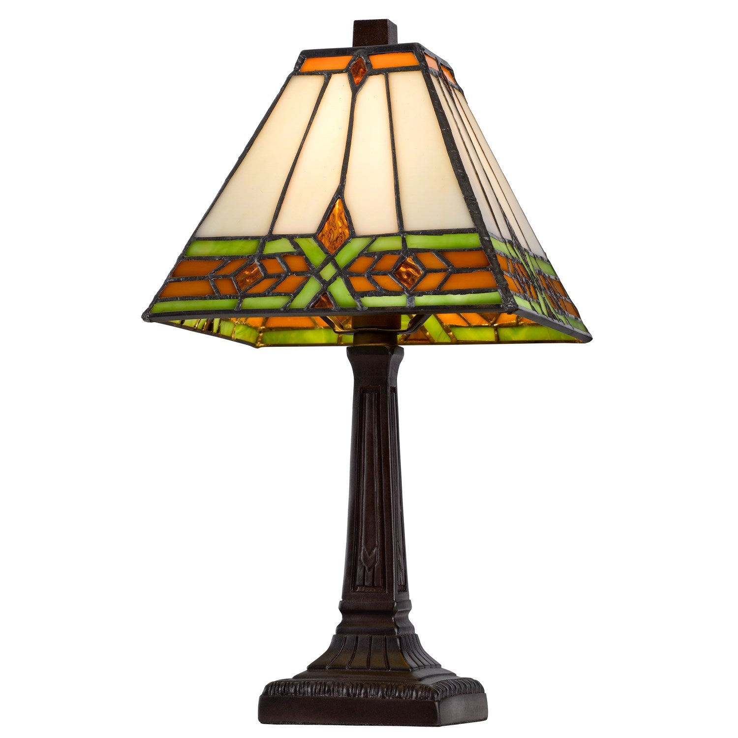40W Metal/Resin Tiffany Accent Lamp With Inline Switch