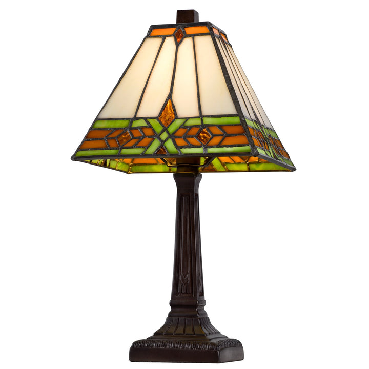 40W Metal/Resin Tiffany Accent Lamp With Inline Switch