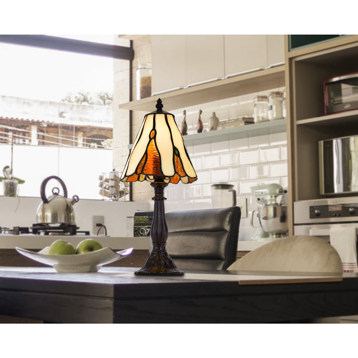 40W Metal/Resin Tiffany Accent Lamp With Inline Switch