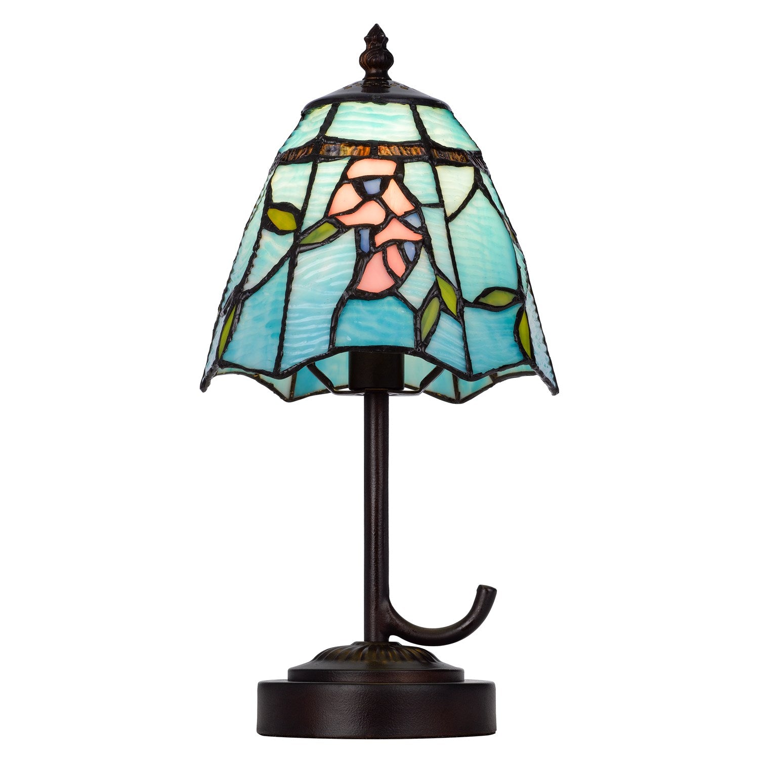 40W Metal/Resin Tiffany Accent Lamp With Inline Switch