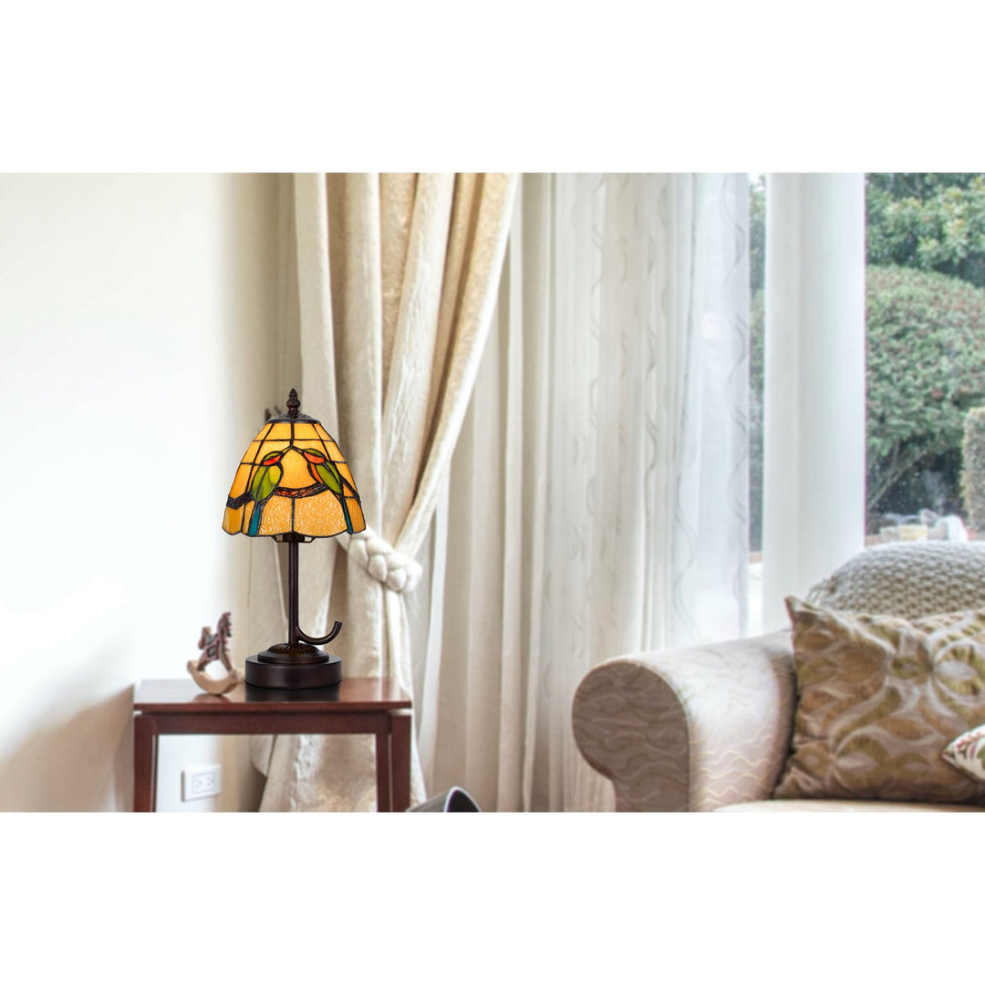 40W Metal/Resin Tiffany Accent Lamp With Inline Switch