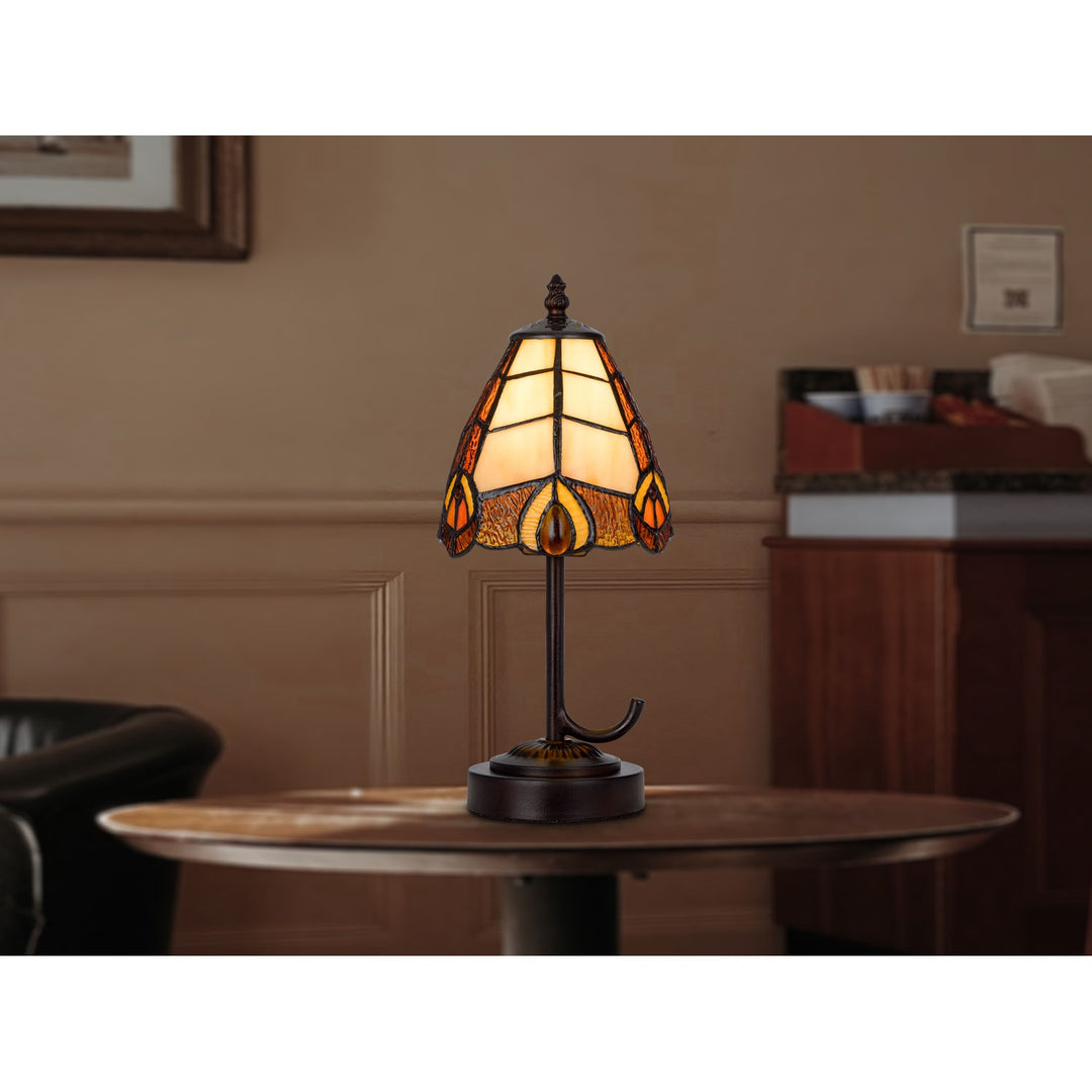 40W Metal/Resin Tiffany Accent Lamp With Inline Switch