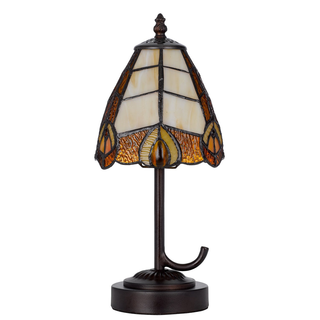 40W Metal/Resin Tiffany Accent Lamp With Inline Switch