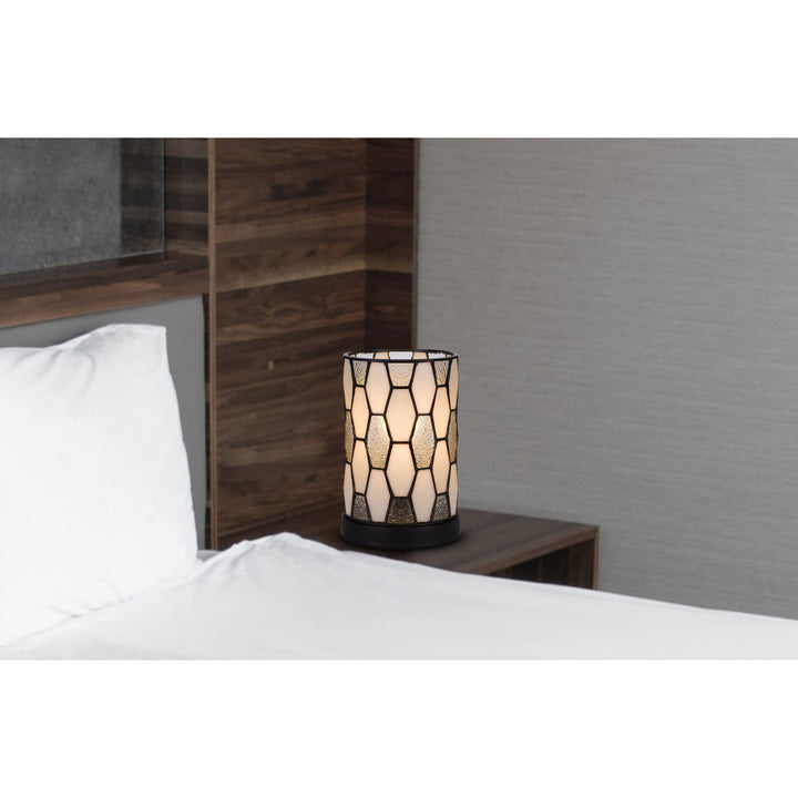40W Metal/Resin Tiffany Accent Lamp With Inline Switch