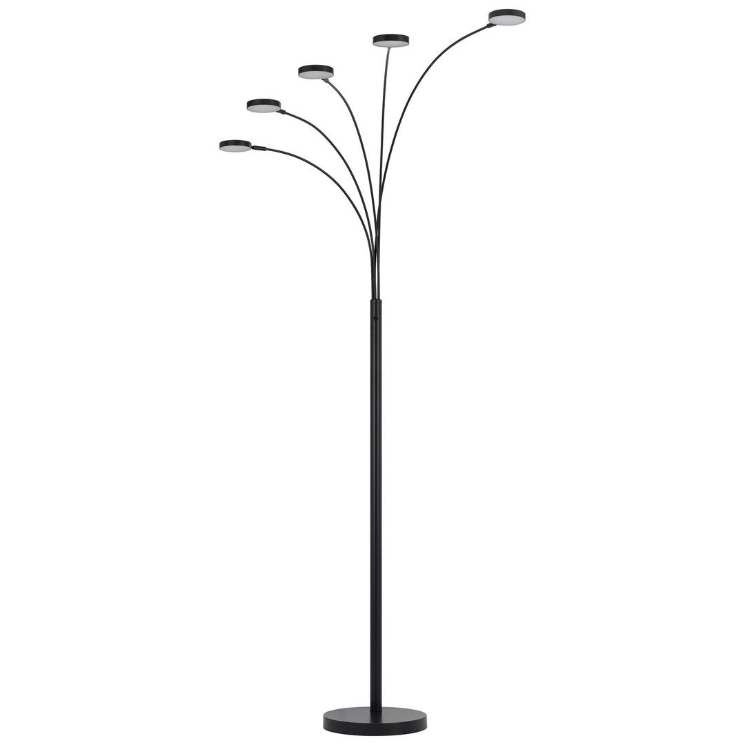 Malibu Intergrated Led 8W X 5 Metal Arc Floor Lamp by CAL Lighting