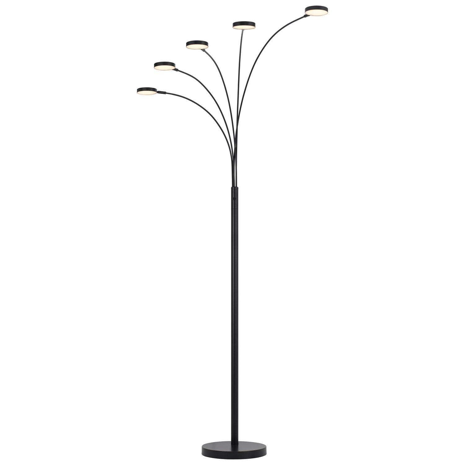 Malibu Intergrated Led 8W X 5 Metal Arc Floor Lamp