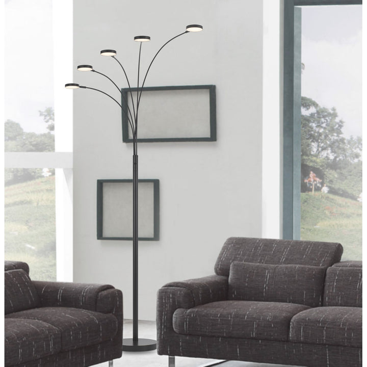 Malibu Intergrated Led 8W X 5 Metal Arc Floor Lamp