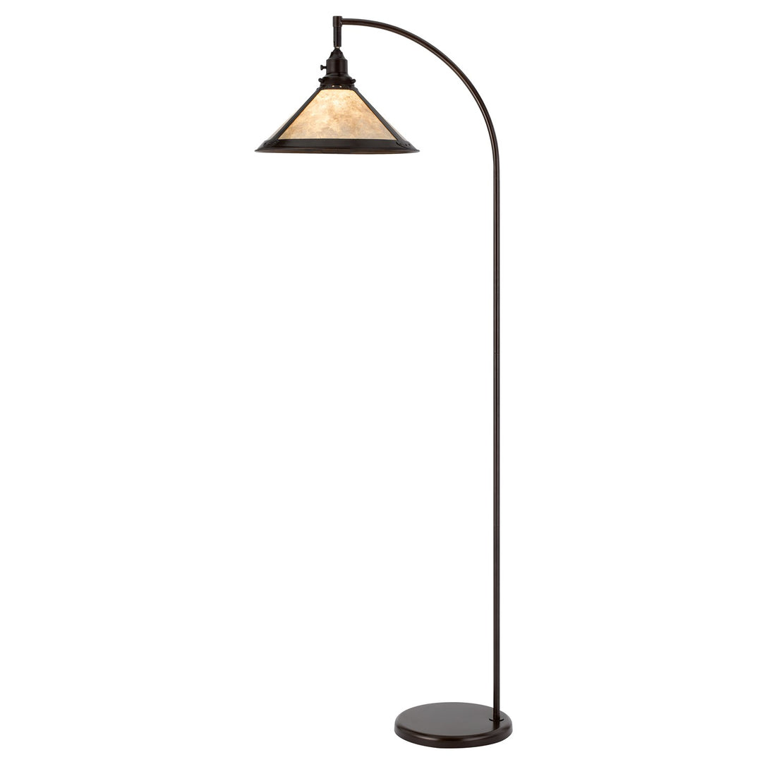 60W Downbridge Adjustable Metal Floor Lamp With Mica Shade by CAL Lighting