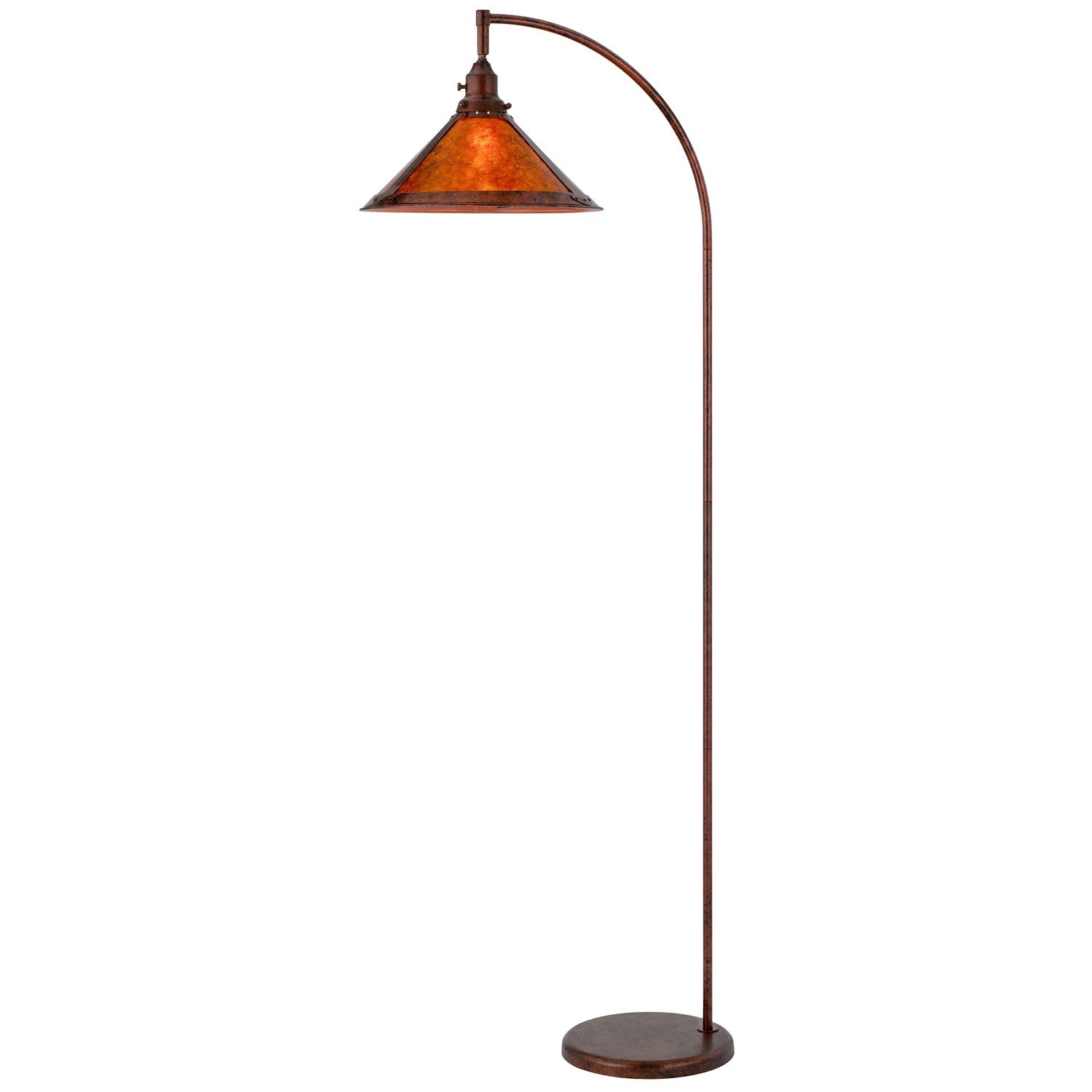 60W Downbridge Adjustable Metal Floor Lamp With Mica Shade by CAL Lighting