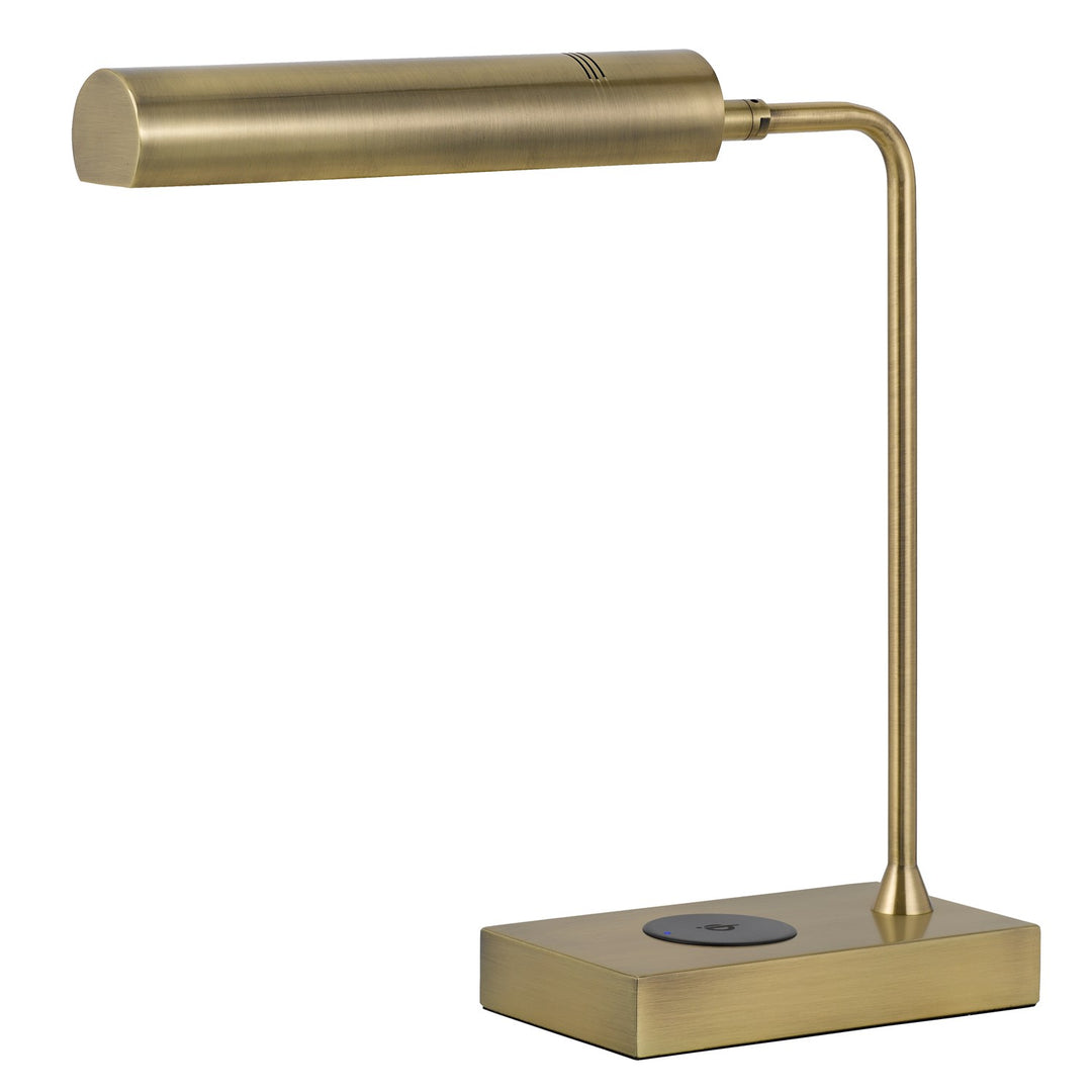 Delray 12W Intergrated Led Metal Desk Lamp With Wireless Charging Port by CAL Lighting