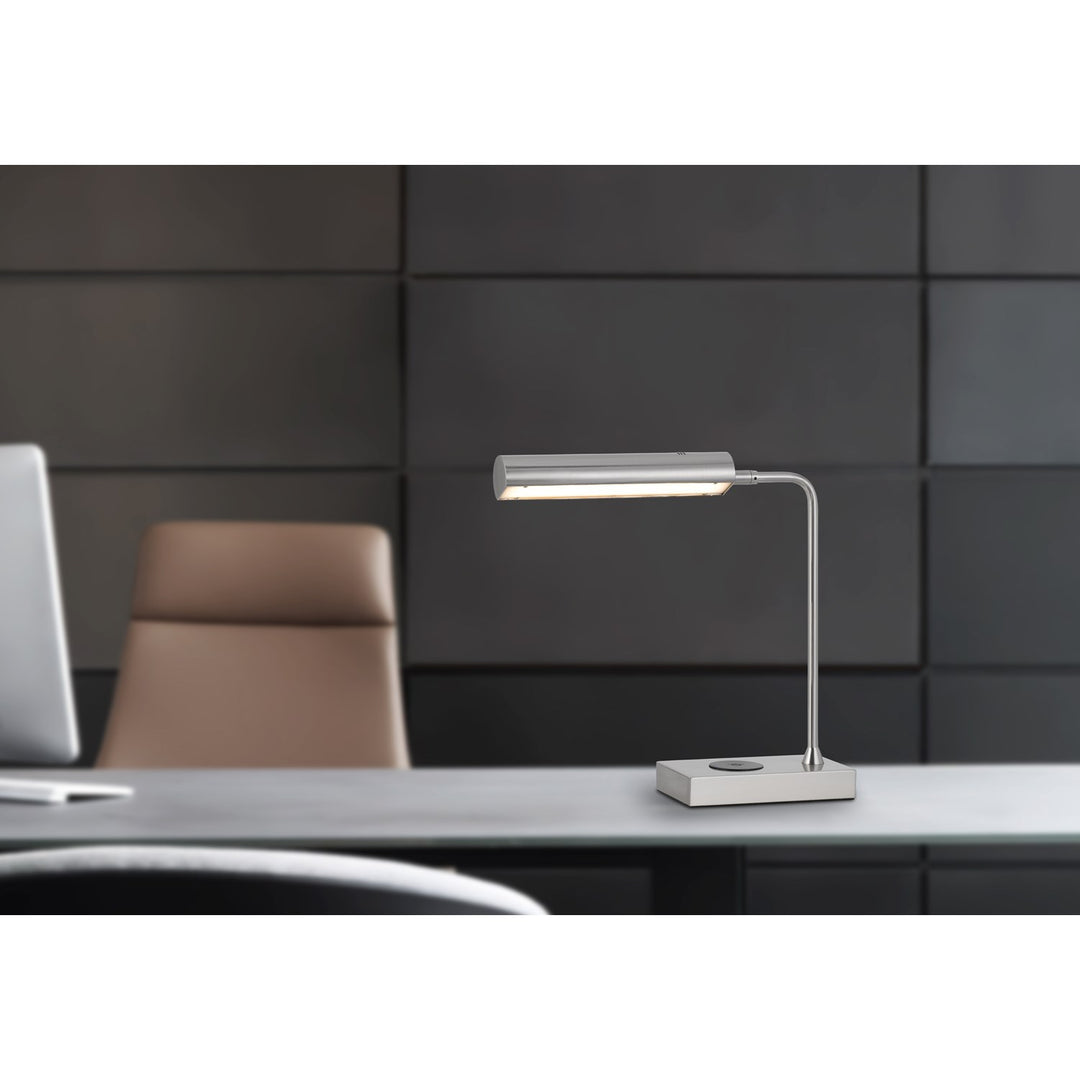 Delray 12W Intergrated Led Metal Desk Lamp With Wireless Charging Port