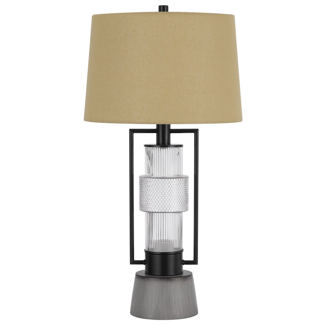 Vallda 100W 3 Way Table Lamp With 2W Led Night Light With Metal/Glass Body by CAL Lighting
