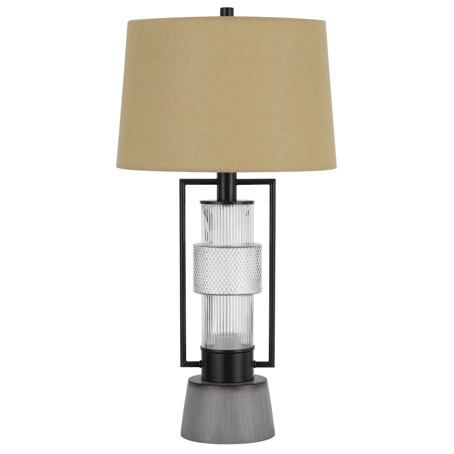 Vallda 100W 3 Way Table Lamp With 2W Led Night Light With Metal/Glass Body by CAL Lighting